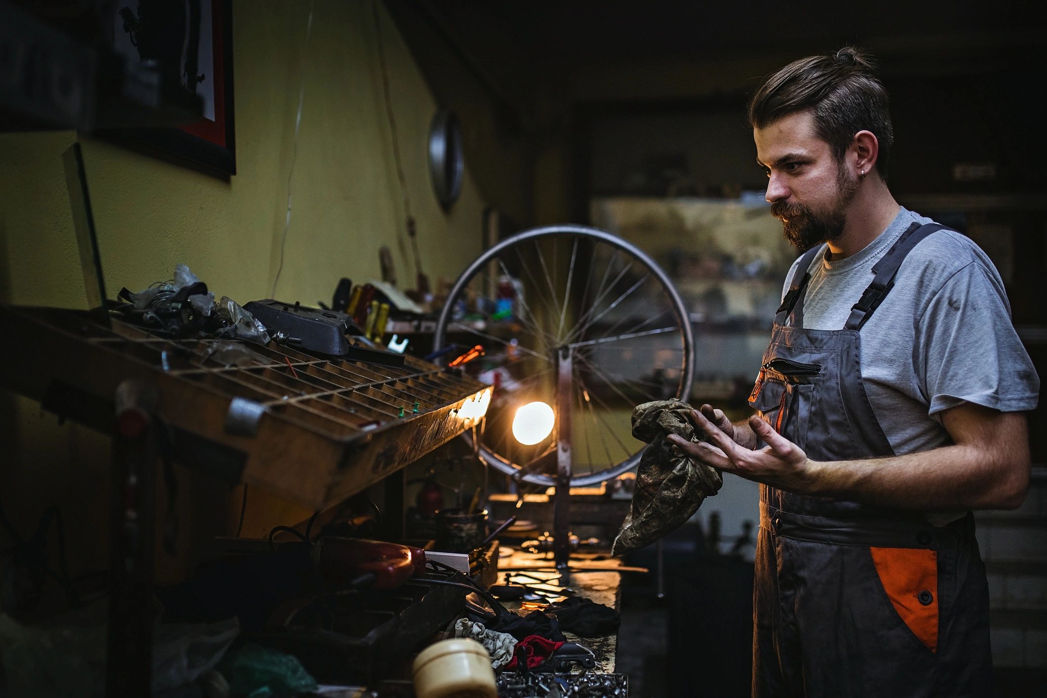 Mechanic working in a workshop